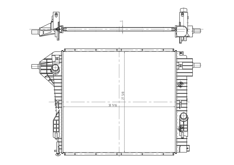Radiador para Ford F-450 Super Duty 2008 6.8L V10 - Aspiración natural, 2, Chasis Cabina - Convencional, GAS, Automático