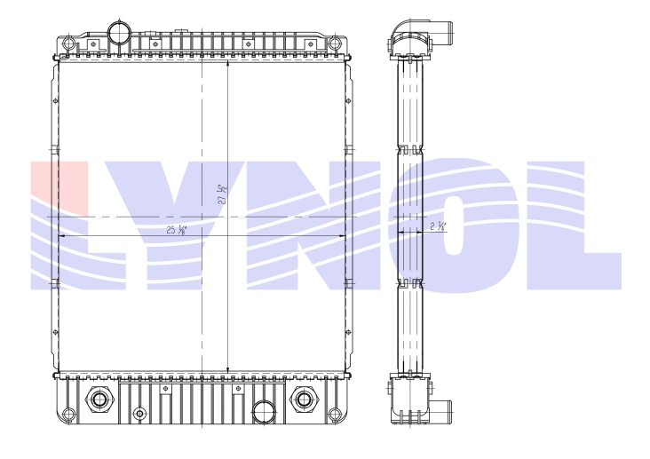 2013 Freightliner Motorhome Chassis ISL9 8.9L Radiator LR2200-069