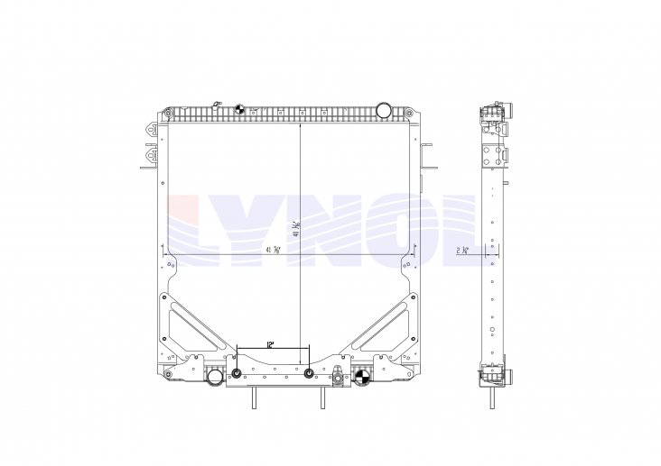 2012 Freightliner Coronado ISX15 14.9L Radiator LR2200-071