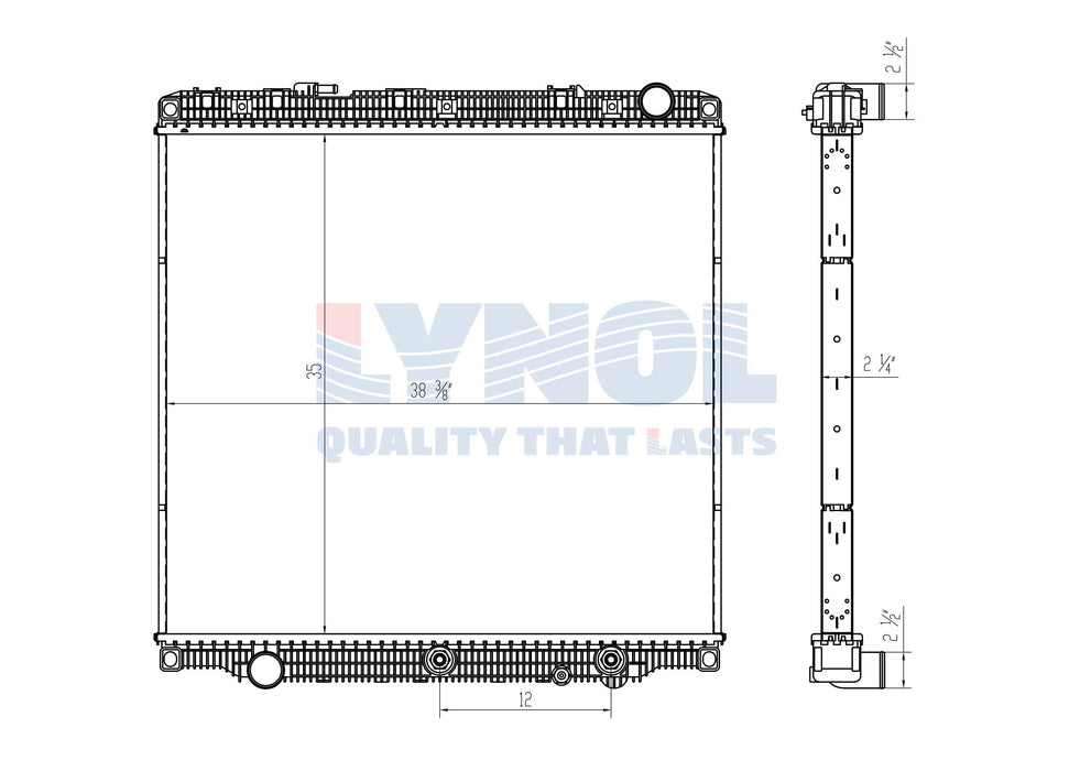 2025 Freightliner Cascadia DD16 15.6L Radiator