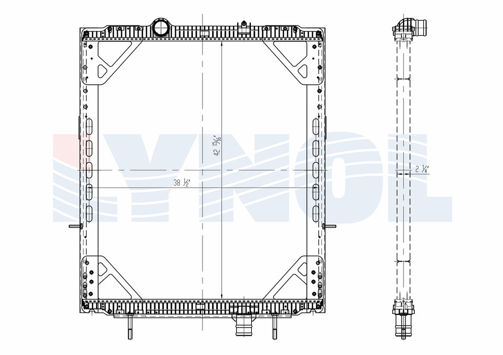 2010 Kenworth W900 ISX15 15.0L Radiator LR2205-011
