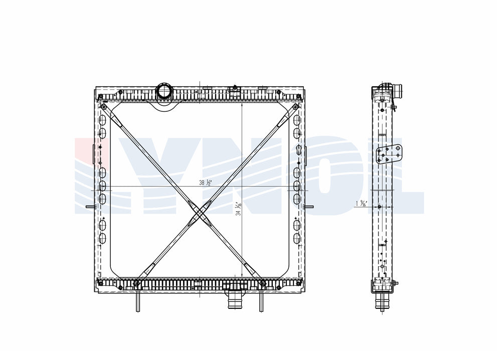 2019 Peterbilt 579 MX-13 12.9L Radiator LR2205-013