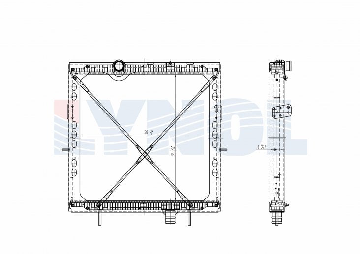 2022 Kenworth T680 MX-11 10.8L Radiator LR2205-013