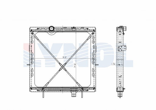 2021 Kenworth T680 MX-11 10.8L Radiator LR2205-013