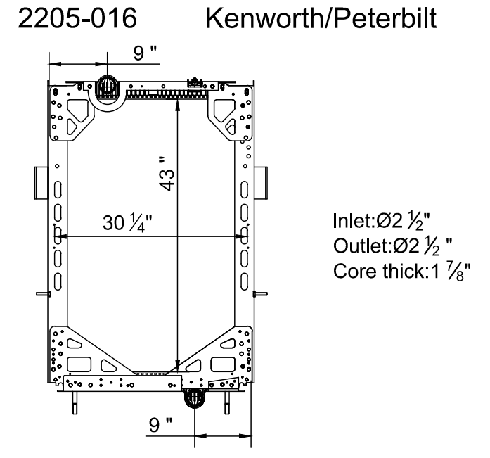 2009 Kenworth T660 ISX15 15.0L Radiator LR2205-016