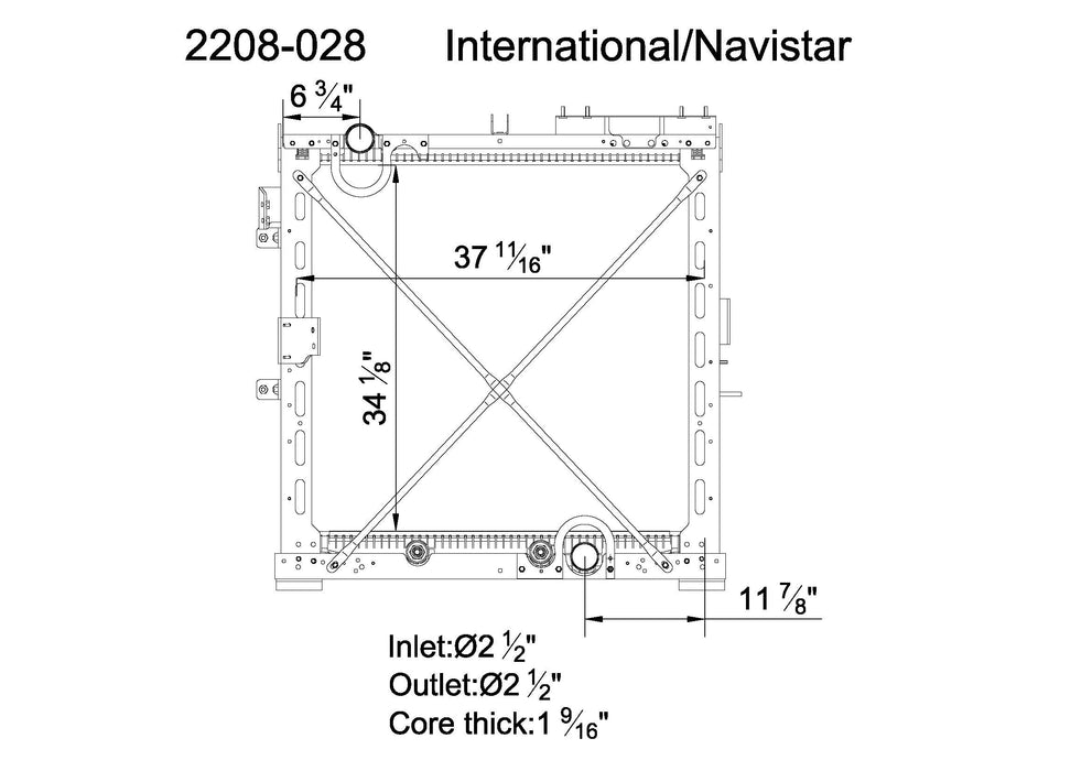 2017 International LT Series X15 15.0L Radiator