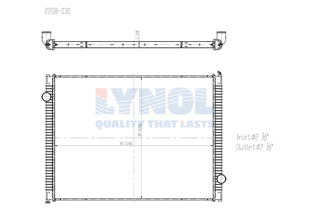 2014 International WorkStar 7400 Navistar MaxxForce 9 9.3L Radiator