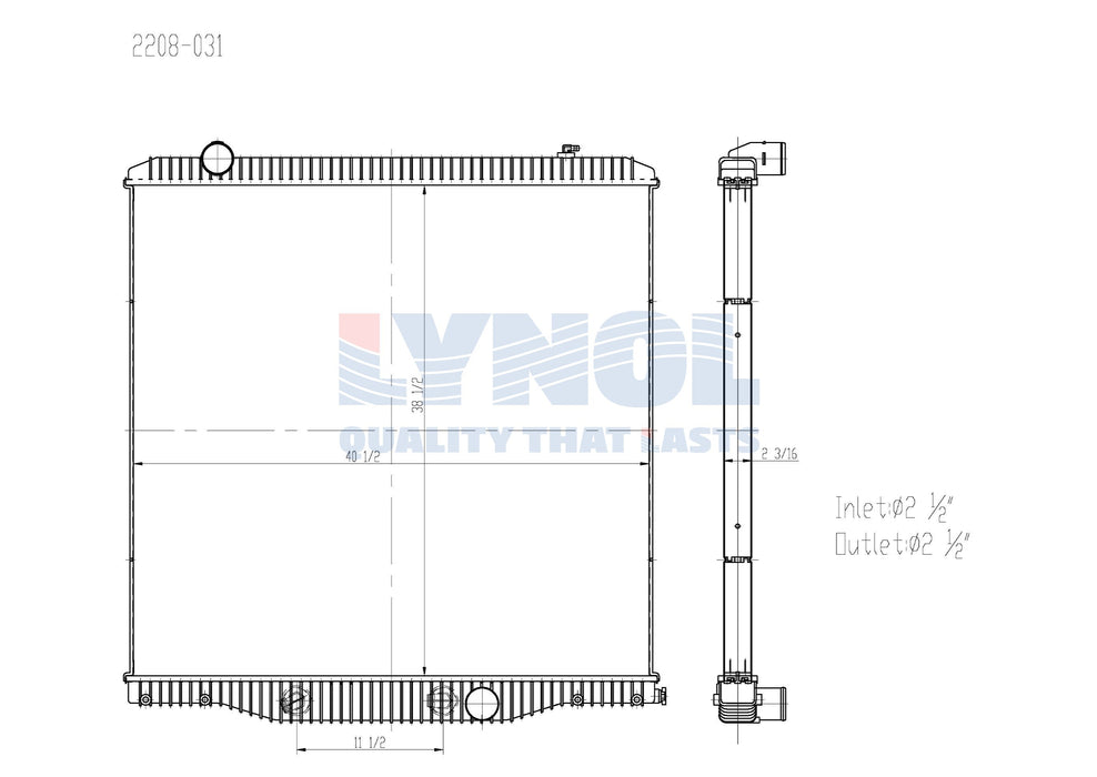 2013 International ProStar 122 Navistar MaxxForce 15 14.8L Radiator