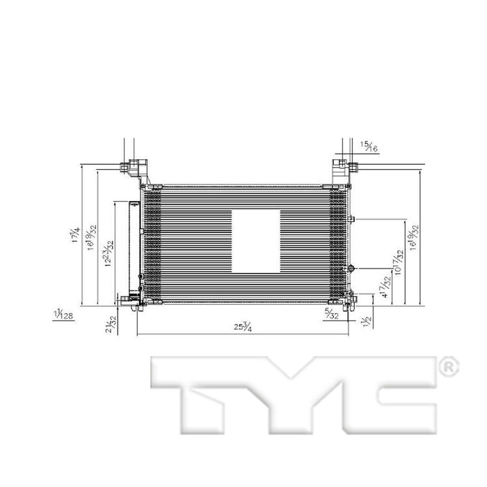 2016 Lexus IS200t 2.0L L4 Condenser | TYC30021