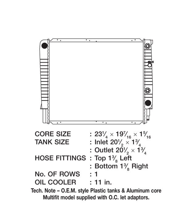 1995 Volvo 940 2.3L L4 Radiator - Turbocharged