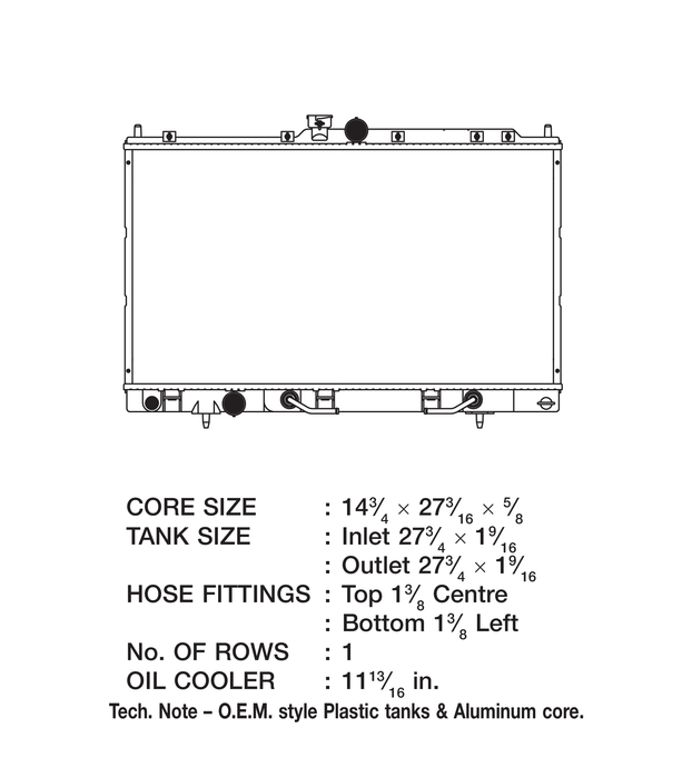 2002 Mitsubishi Lancer 2.0L L4 Radiator