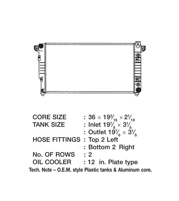 2001 Dodge Ram 2500 8.0L V10 Radiator