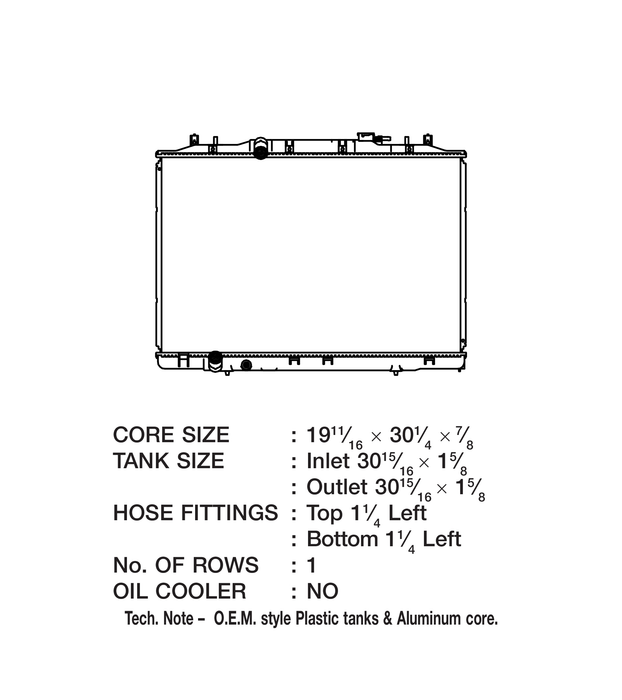2025 Honda Passport 3.5L V6 Radiator